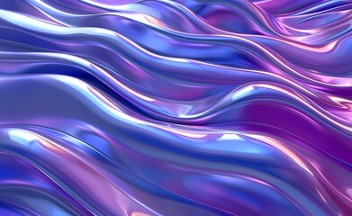 Obraz premium Modern Cover. Liquid metallic template holographic shimmering in brilliant colors futuristic sci-fi, background, brochure, print wavy design, atlas
