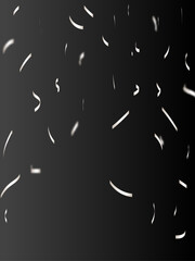 Doted and confetti golden glitter on black background. Shiny glittering dust. Gold glitter sparkle confetti that floats down falling. Vector illustration.