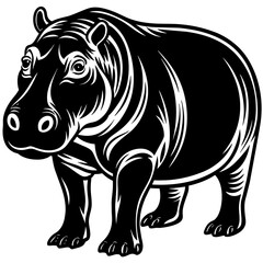 rhino vectHippopotamus isolated on white background
or illustration