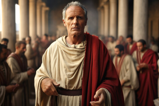 Roman senator Marcus Porcius Cato was a Roman Statesman and Philosopher
