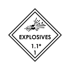 Explosives color element. Hazardous material vector icon.