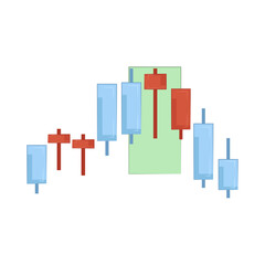 Illustration of candlestick chart 