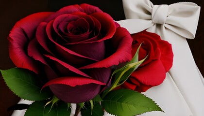 bouquet of roses on white background