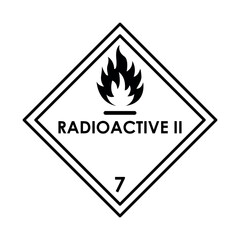 Radioactive 2 color element. Hazardous material vector icon.