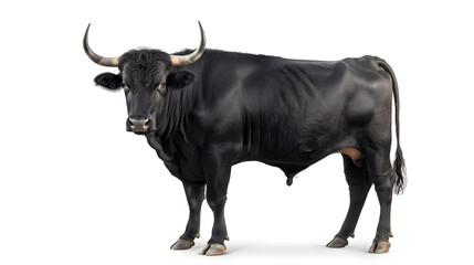 Black Cow isolated on a white background