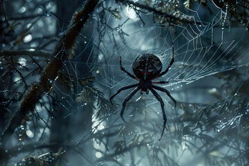 Silent Sentinel in the Misty Woods