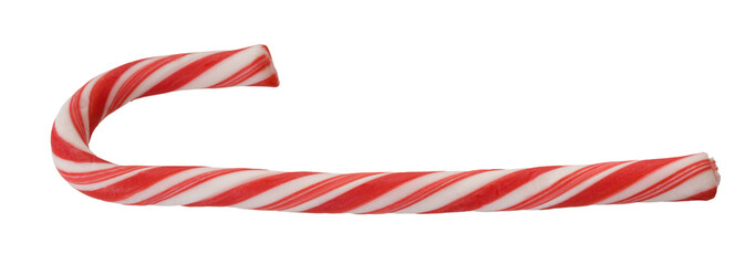 Christmas candy seen from the side in a png for graphic placement. 