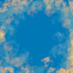 blue sky and clouds illustration 