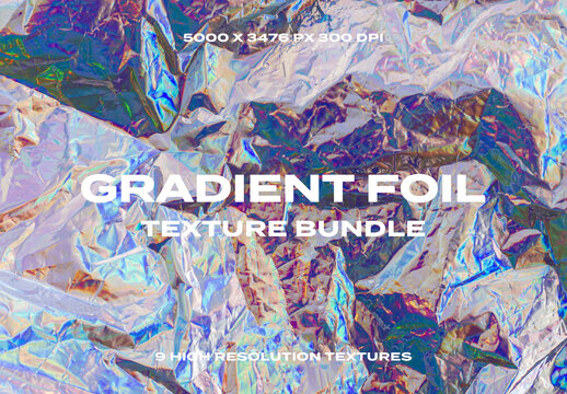 Gradient Hot Foil Overlay Texture Pack Bundle Effect Surface