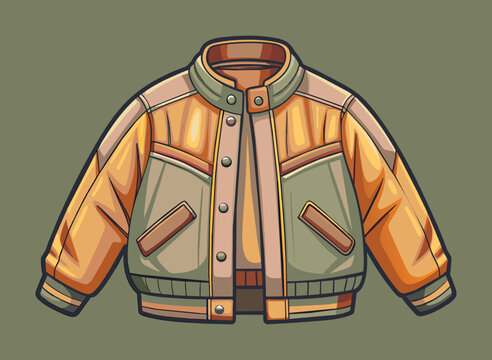 yellow and green varsity jacket clip art preview