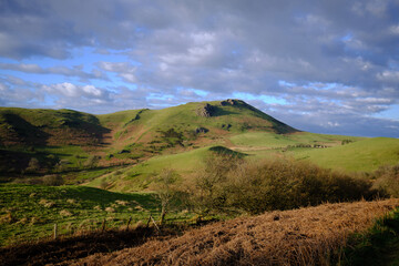 Fototapeta na wymiar scenic view of the Shropshire Hills in the UK, featuring Caer Caradoc