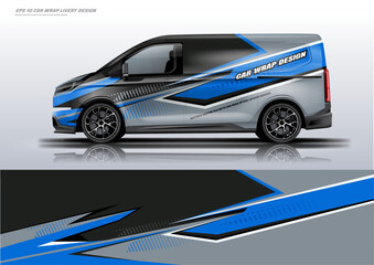 Car Wrap van livery design graphic strip vector file eps 10