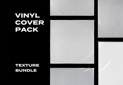 Vinyl Music Cover EP Album Rock Rap Retro Overlay Texture Pack Bundle Effect Surface Mockup