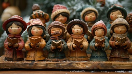 The Christmas Singer stars carolers as wooden figures