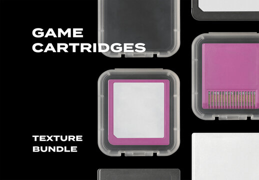 Cartridge Game Retro Overlay Texture Pack Bundle Effect Surface Mockup