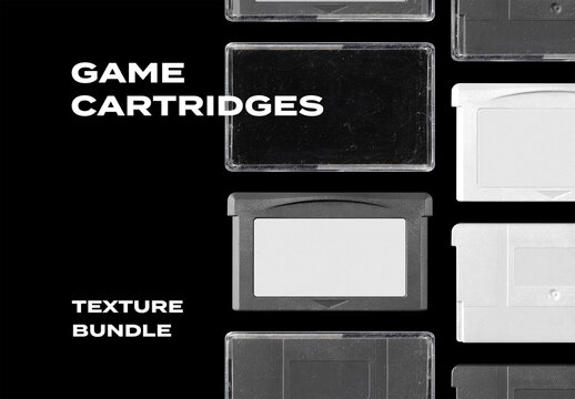 Cartridge Game Retro Overlay Texture Pack Bundle Effect Surface Mockup