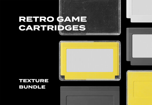 Cartridge Game Retro Overlay Texture Pack Bundle Effect Surface Mockup