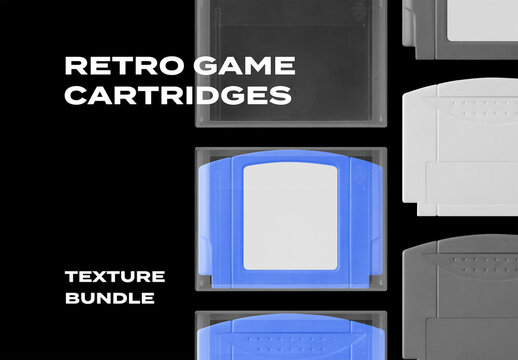 Cartridge Game Retro Overlay Texture Pack Bundle Effect Surface Mockup