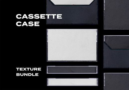 Cassette Tape Case Retro Music Overlay Texture Pack Bundle Effect Surface Mockup