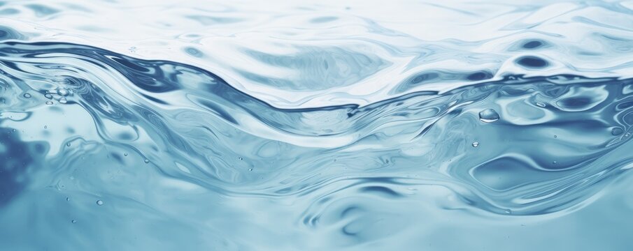 Close up view of splash in clear healthy water from mountains, banner. Generative Ai.