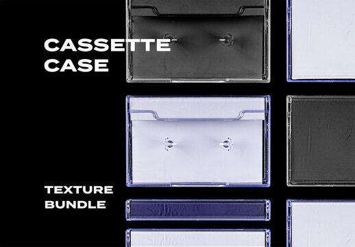 Cassette Tape Case Retro Music Overlay Texture Pack Bundle Effect Surface Mockup