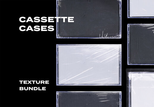 Cassette Tape Case Retro Music Overlay Texture Pack Bundle Effect Surface Mockup