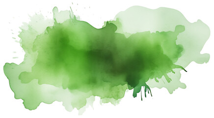 abstract green watercolor paint stroke  background Transparent PNG illustration texture design