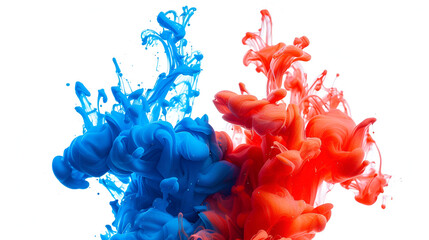 a set of colored smoke bomb explosion clouds on transparent background,Color drops in water , abstract color mix , drop of Ink color mix paint falling on water Colorful ink in water
