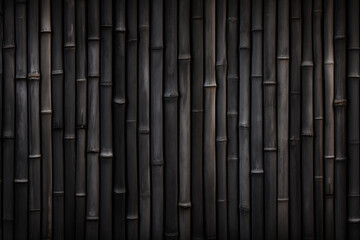 Sleek Dark Bamboo Wall Texture