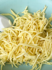 close up view of delicious food, minced ginger