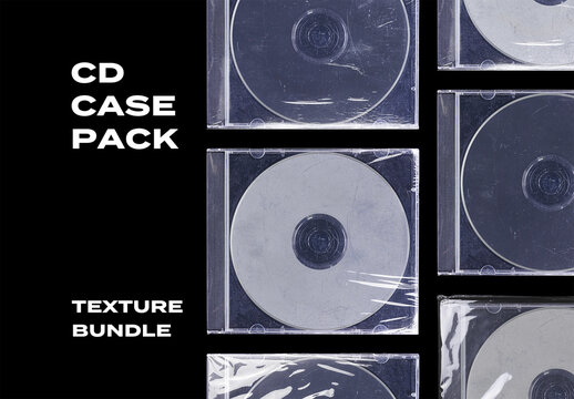 CD Disk Compact DVD Game Disc Case Music Overlay Texture Pack Bundle Effect Surface Mockup