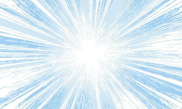 ice winter blast grunge explosion starburst vector abstract background with manga rays