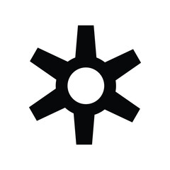 Minimal gear icon logo design vector template. Vector illustration. Eps file 9.