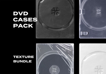 CD Disk Compact DVD Game Disc Case Music Overlay Texture Pack Bundle Effect Surface Mockup