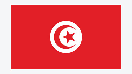 Tunisia Flag with Original color