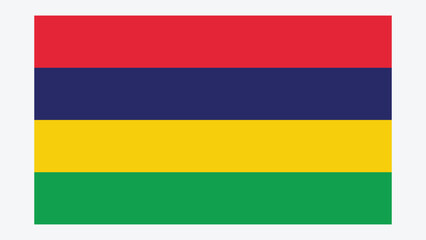 Obraz premium MAURITIUS Flag with Original color