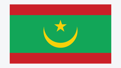 Fototapeta premium MAURITANIA Flag with Original color