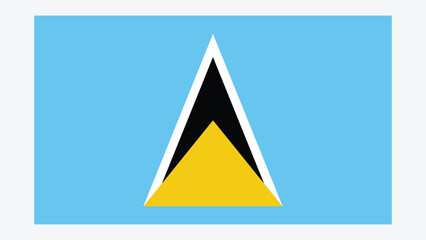 SAINT LUCIA Flag with Original color