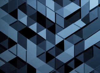 Geometric abstract black and blue background