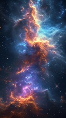 Stellar Birth in Interstellar Cloud - obrazy, fototapety, plakaty