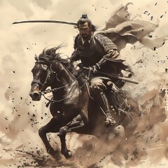 Fototapeta premium knight on horse