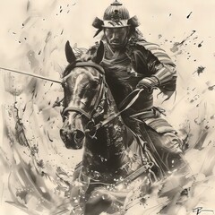 Fototapeta premium knight on horse