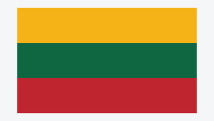 Obraz premium LITHUANIA Flag with Original color