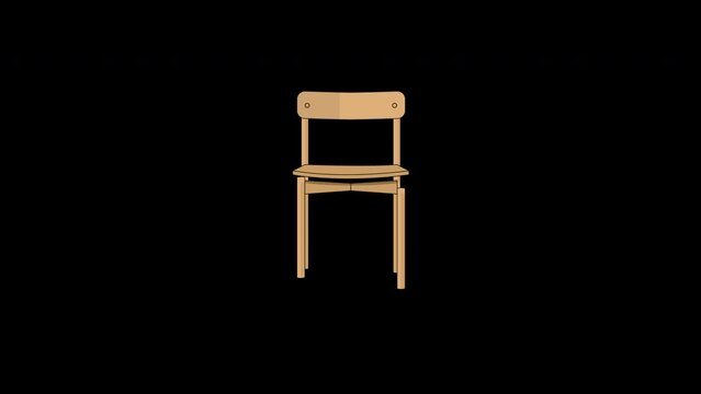 footage 2D Wooden chair