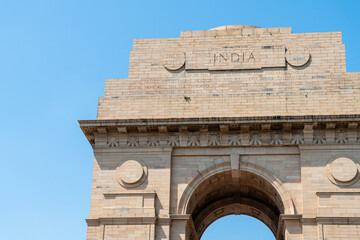 views of indian gate at delhi city