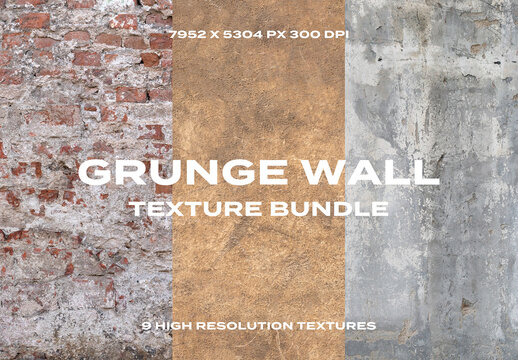 Grunge Concrete Grunge Wall Outdoor Street Indoor Modern Overlay Texture Pack Bundle Effect Surface