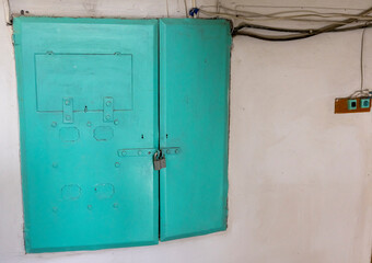 electrical panel in the entrance of a high-rise building from the times of the USSR