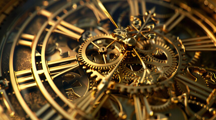 Clock face time hd stock footage, automatic sign. Generative AI