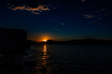 Fototapeta na wymiar Sonnenuntergang Trogir in Kroatien