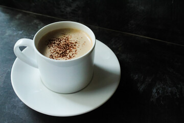cup of coffee on the table